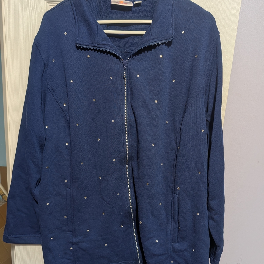2 Women's Navy Jacket An Red with Sparkling Accents Selling Both Together